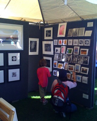 Booth customers Some wonderful customers browsing our card wall